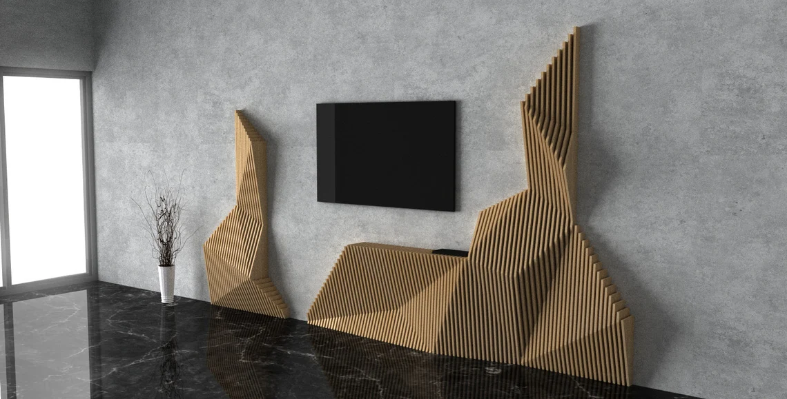 Perete parametric PT006, lemn [2]