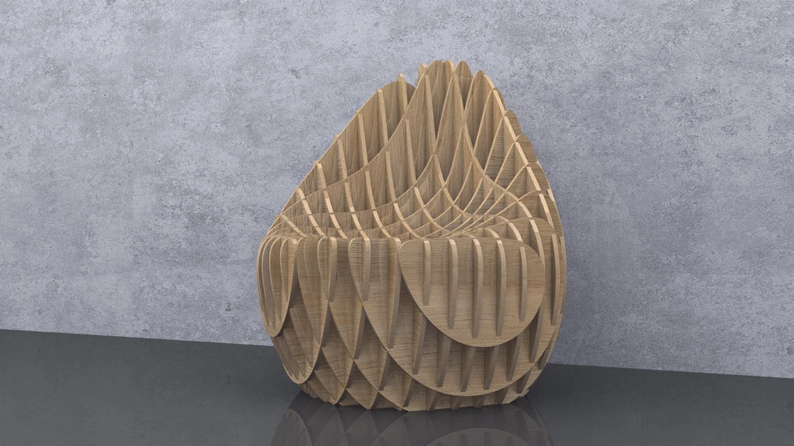 Scaun parametric SP002, lemn [4]