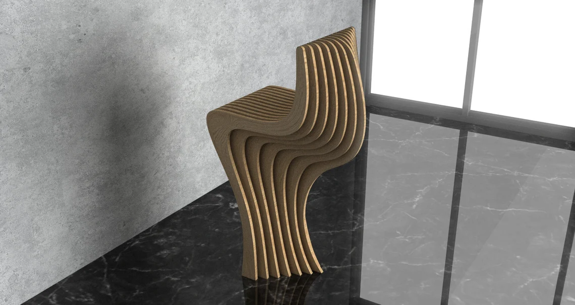 Scaun parametric SP003, lemn [2]