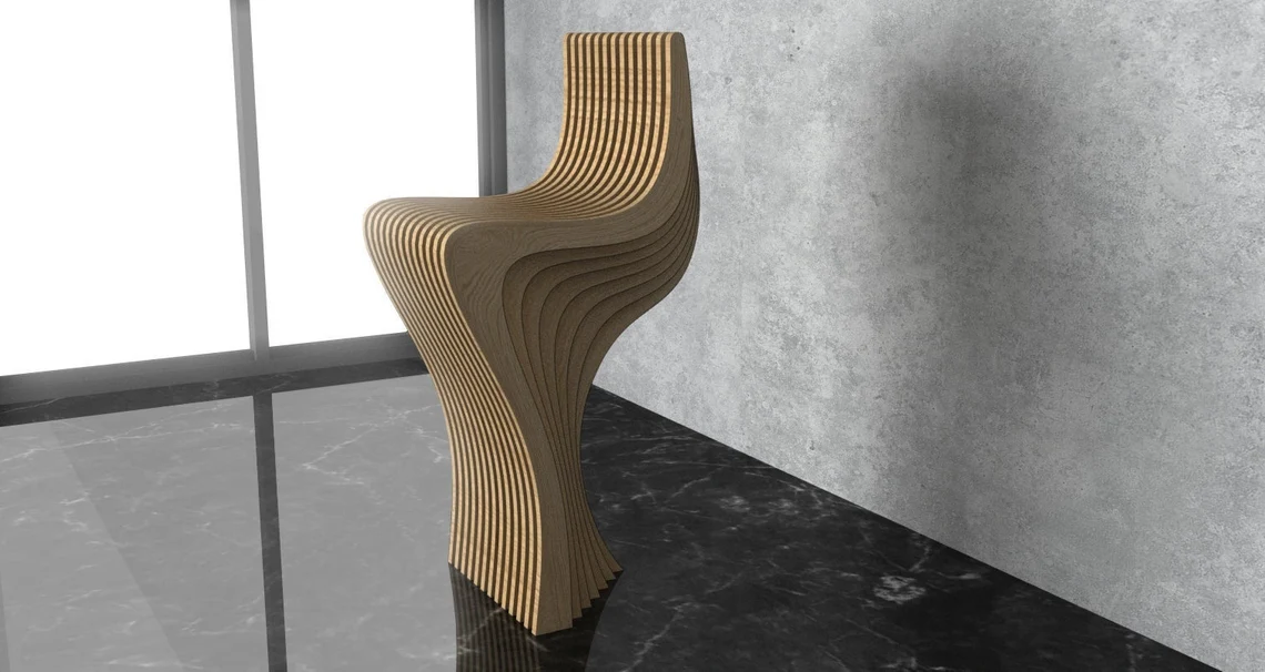 Scaun parametric SP003, lemn [3]