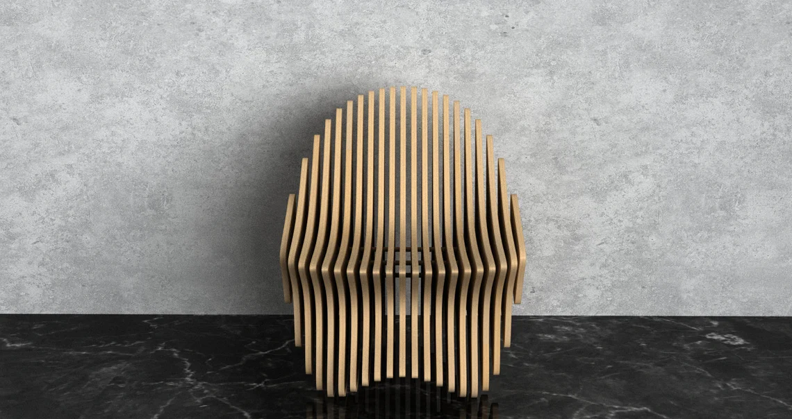 Scaun parametric SP004, lemn [2]