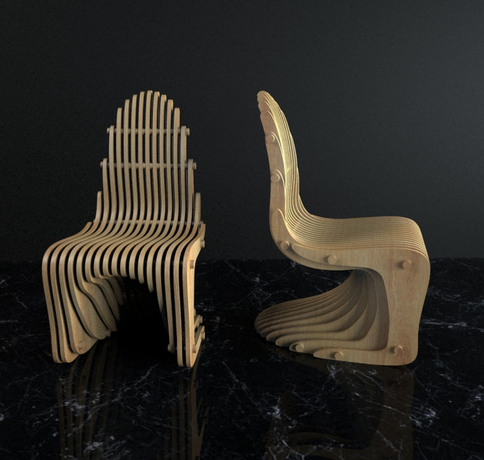 Scaun parametric Throne VI, lemn [3]