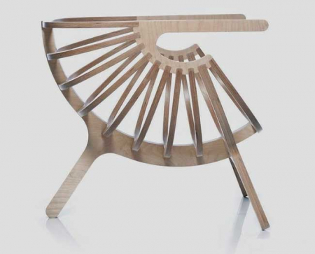 Scaun parametric tip cuib, lemn [1]