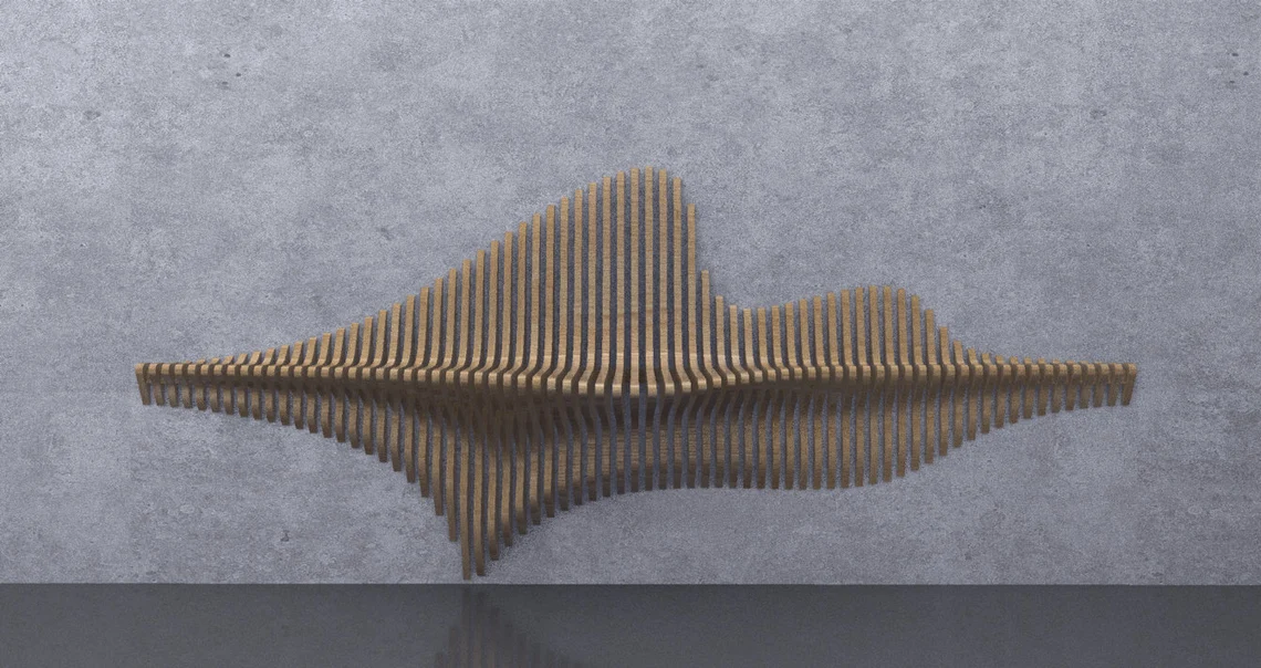 Decoratiune de perete parametrica DP002, lemn [1]