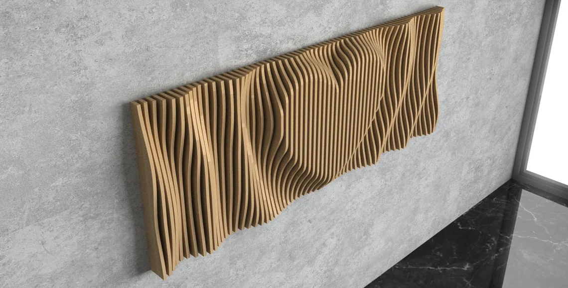 Decoratiune de perete parametrica DP005, lemn [4]