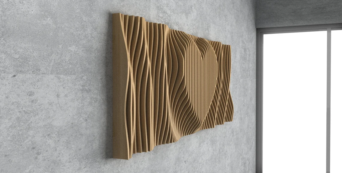 Decoratiune de perete parametrica DP005, lemn [3]