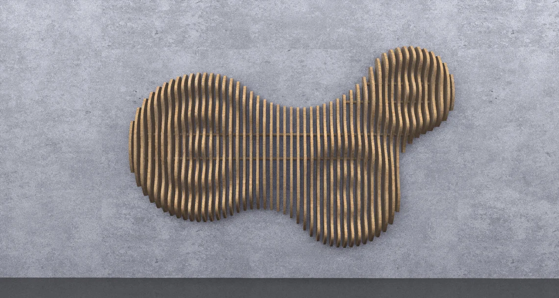 Decoratiune de perete parametrica DP007, lemn [2]