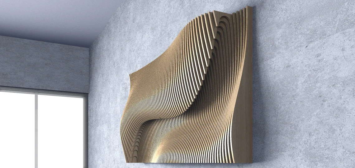 Decoratiuni de perete - Decoratiune de perete parametrica DP008, lemn