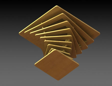 Masa parametrica Square, lemn [2]