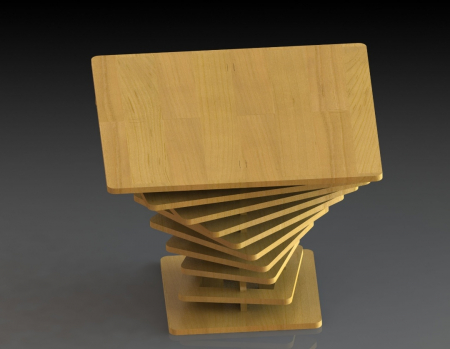 Masa parametrica Square, lemn [3]
