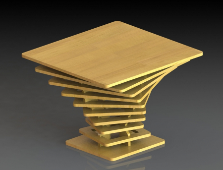 Masa parametrica Square, lemn [1]