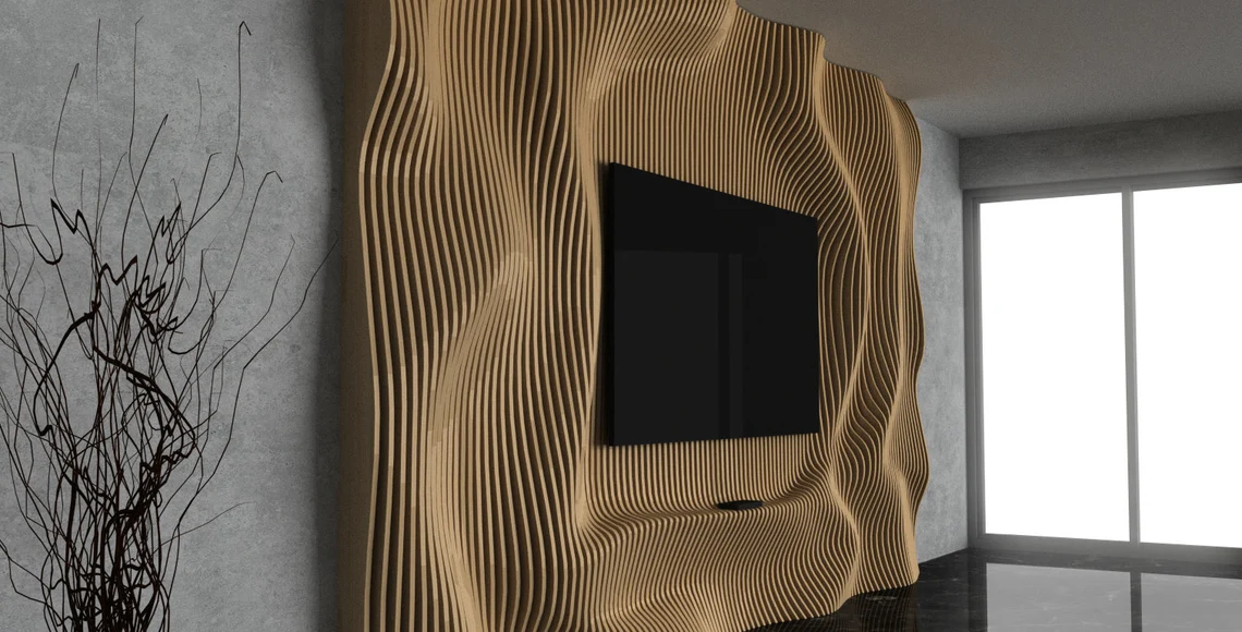 Perete parametric PT002, lemn [3]