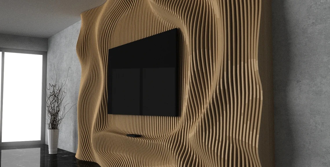 Perete parametric PT002, lemn [4]