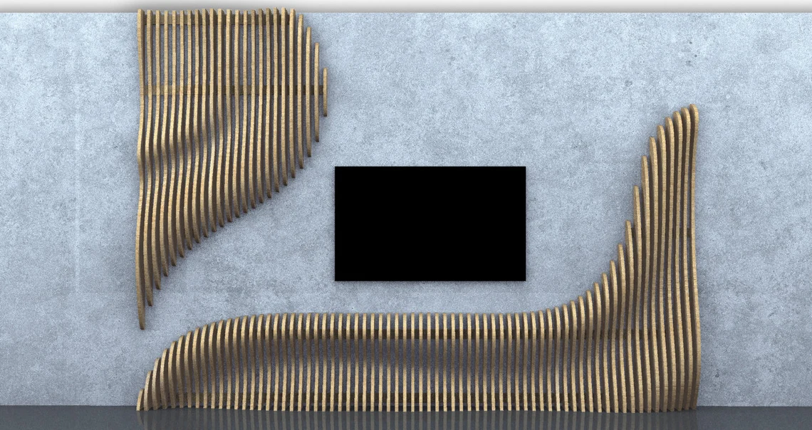 Perete parametric PT005, lemn [1]