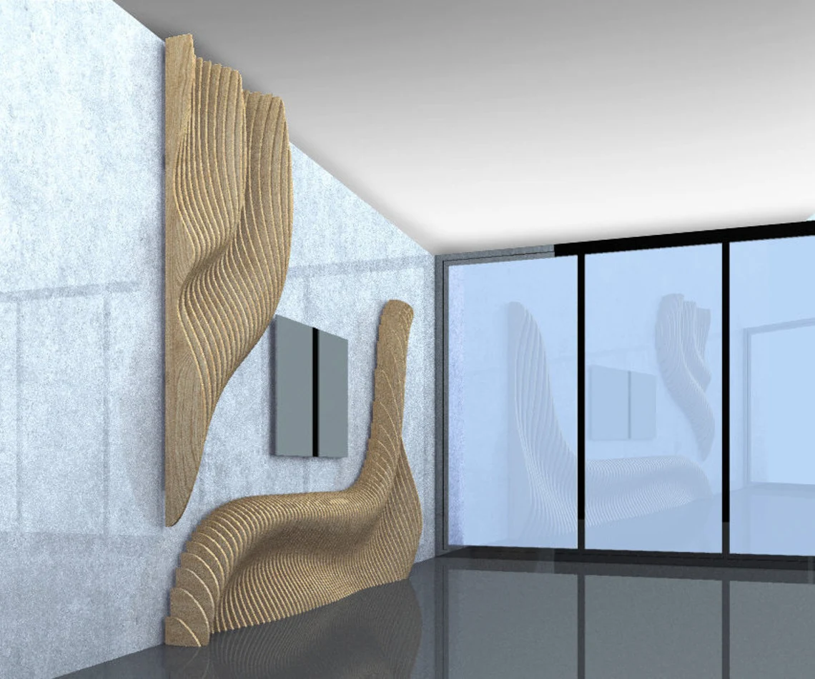 Perete parametric PT005, lemn [3]