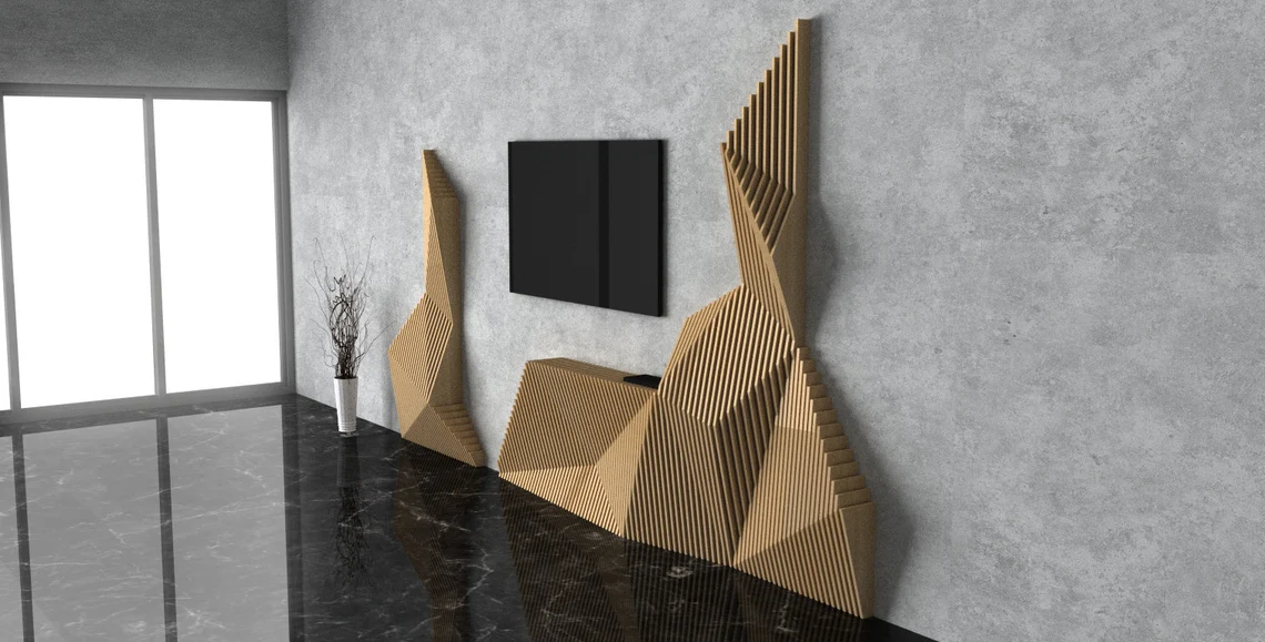 Perete parametric PT006, lemn [2]