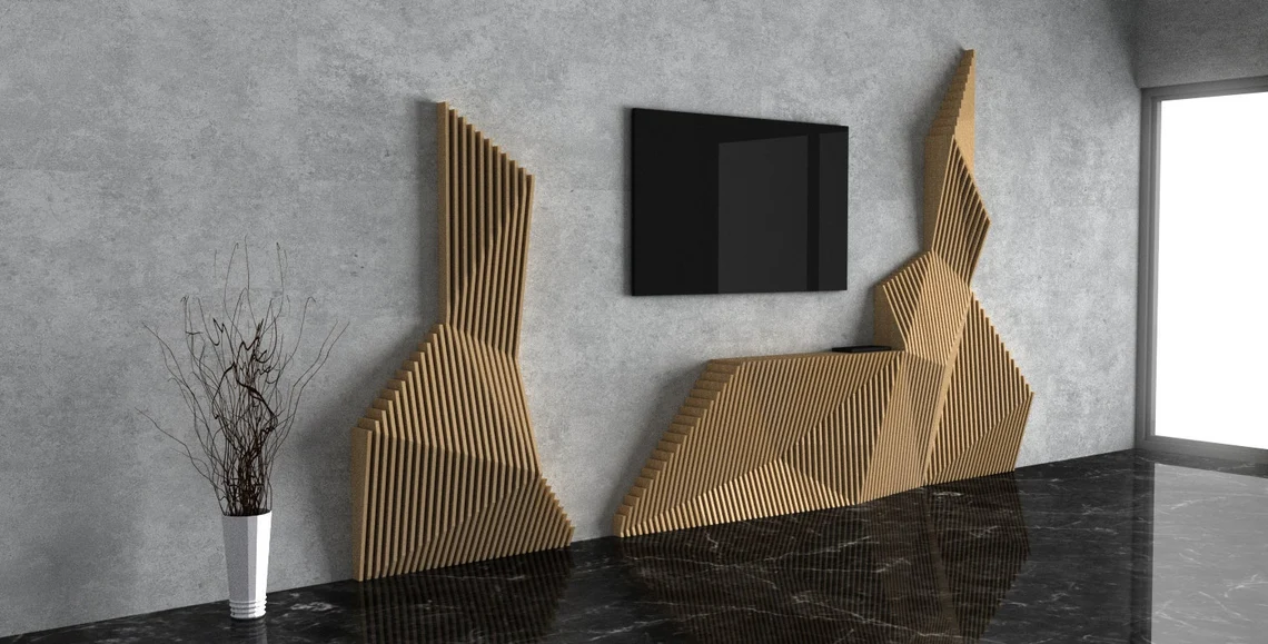 Perete parametric PT006, lemn [4]