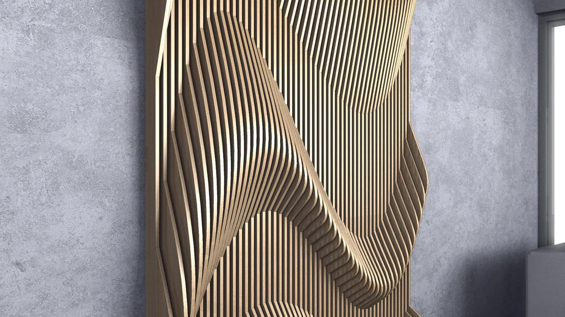 Perete parametric PT008, lemn [2]