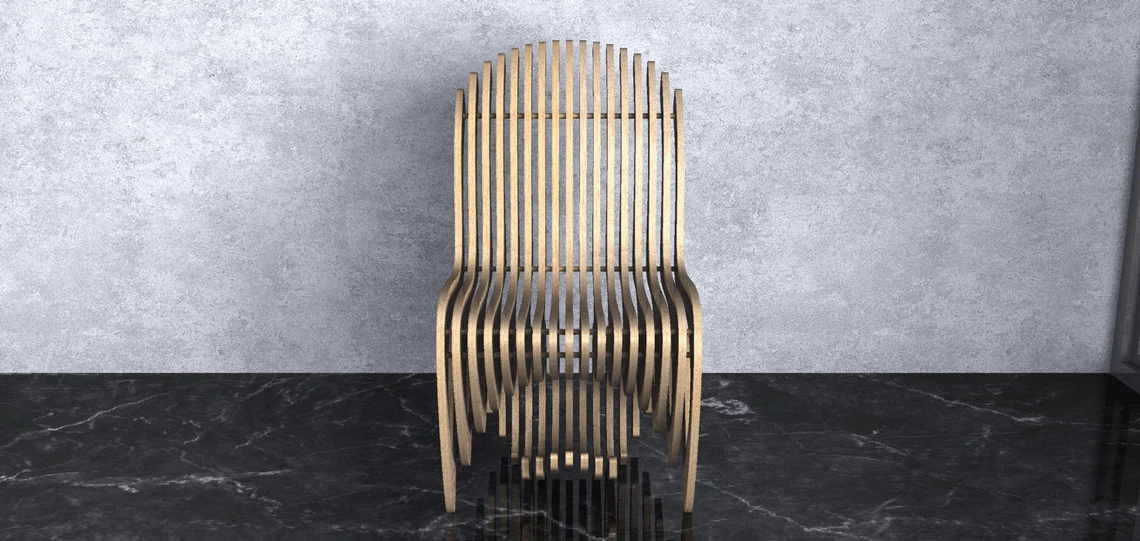 Scaun parametric SP001, lemn [2]