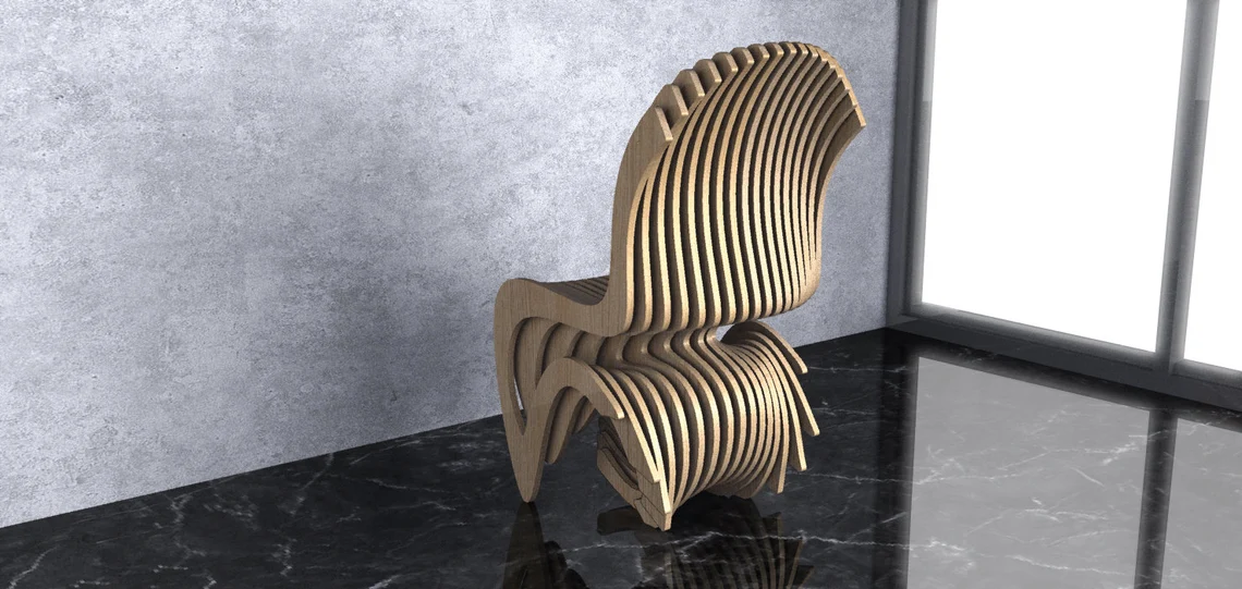 Scaun parametric SP001, lemn [1]