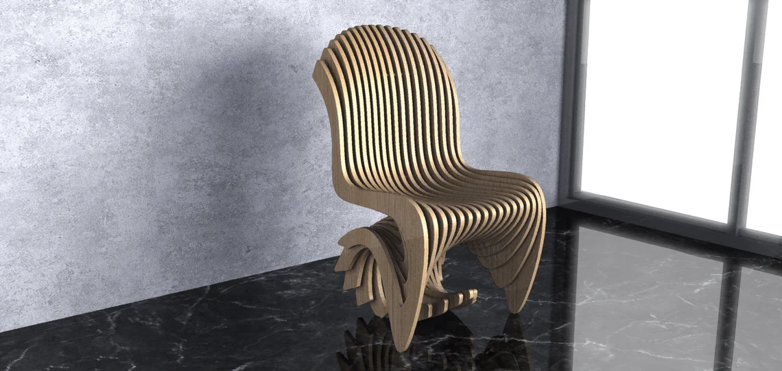 Scaun parametric SP001, lemn [4]