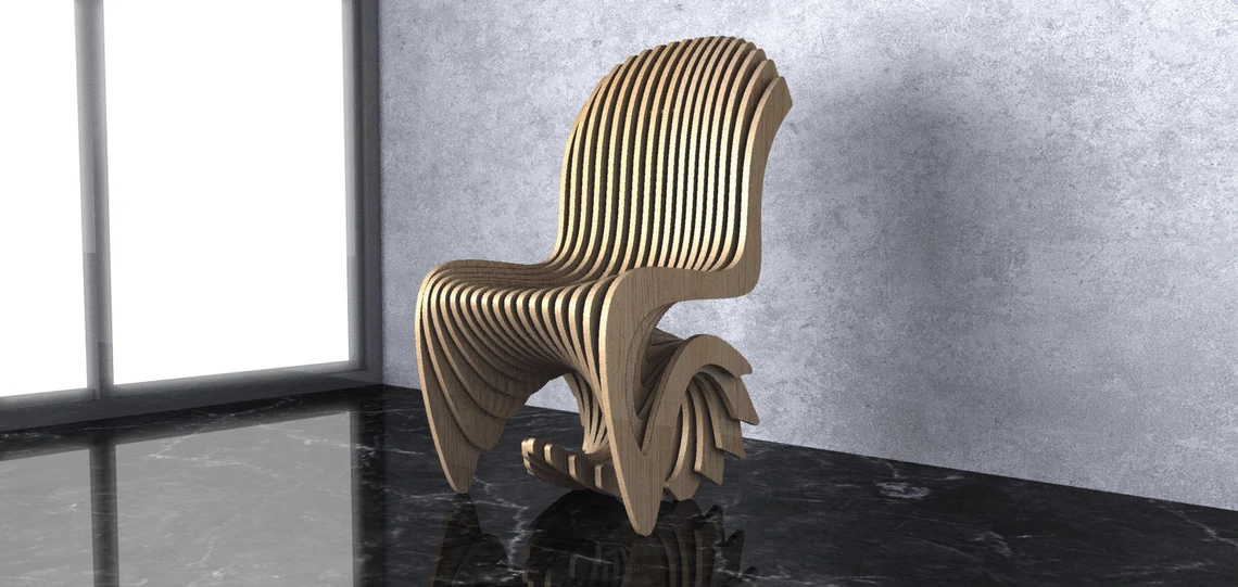 Scaun parametric SP001, lemn [3]