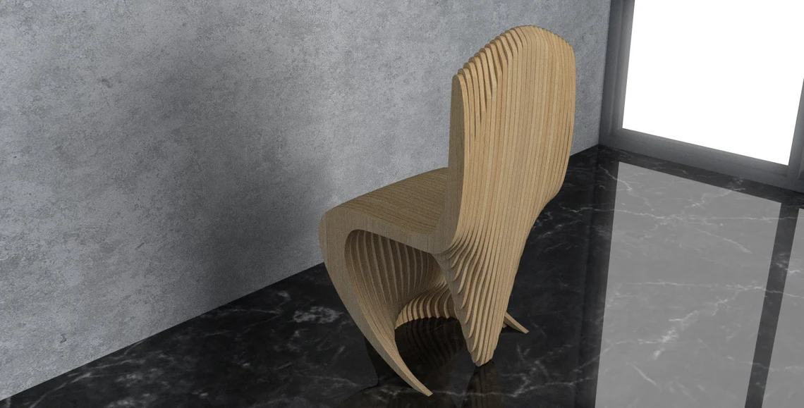 Scaun parametric SP006, lemn [3]