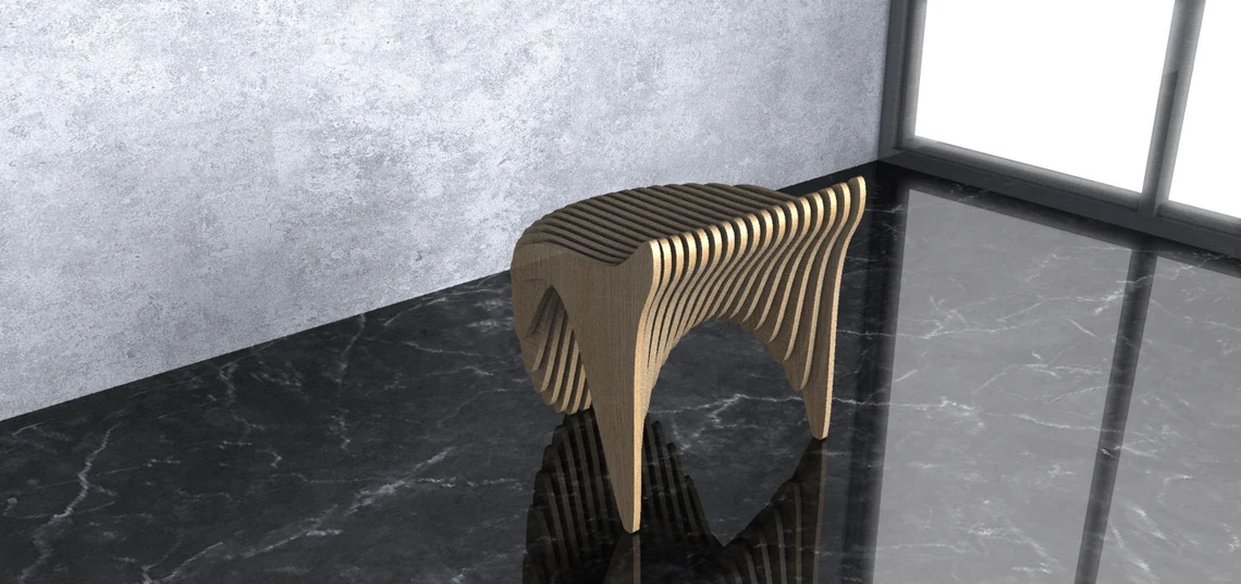 Scaun parametric SP007, lemn [3]