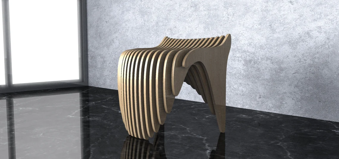 Scaun parametric SP007, lemn [4]