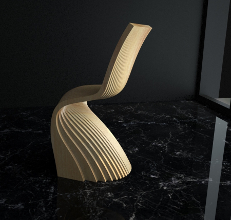 Scaun parametric Throne VIII, lemn [1]