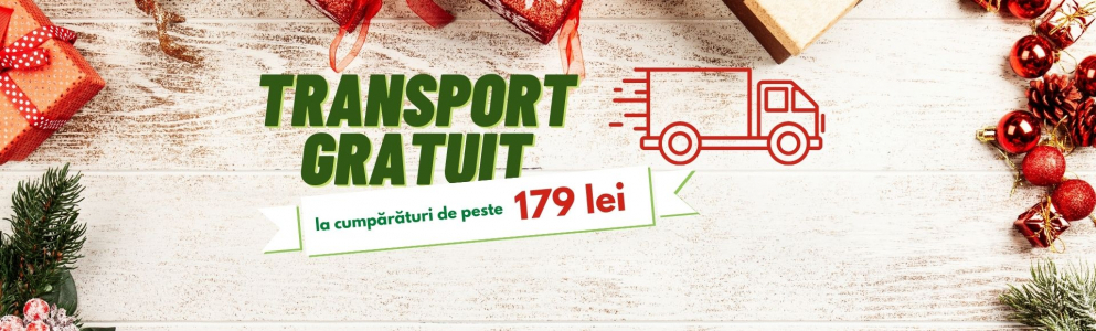 Transport gratuit la comenzile peste 179 RON Craciun