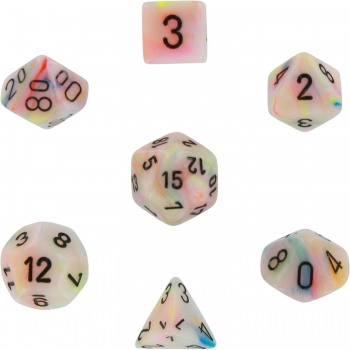 Chessex Festive Mini-Polyhedral Dice Set Circus/black (7 dice) [2]