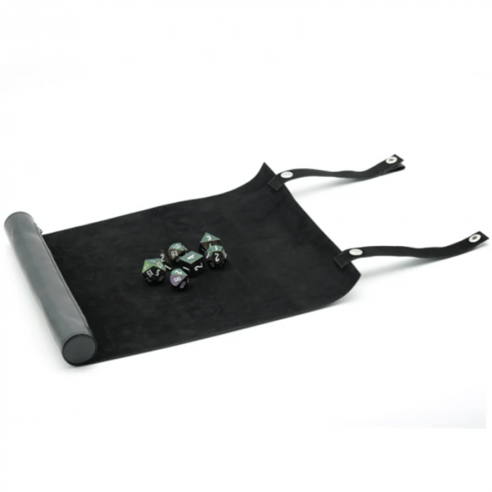 Black Roll Up Leatherette Dice Mat [3]