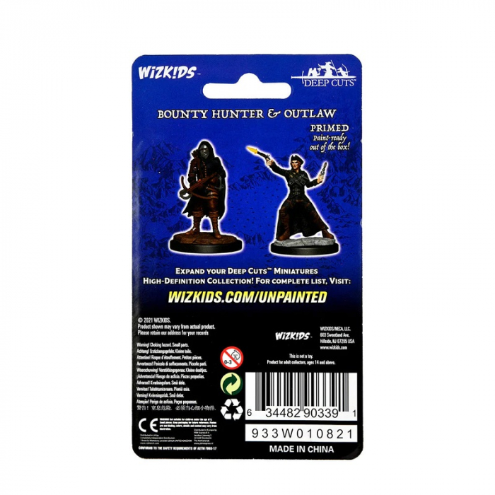 Bounty Hunter & Outlaw - WizKids Deep Cuts Unpainted Miniatures (W15) [3]