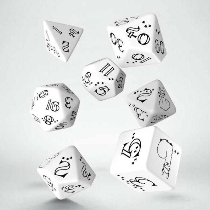 Q-Workshop - Bright Llama Dice Set  (7 dice) [3]