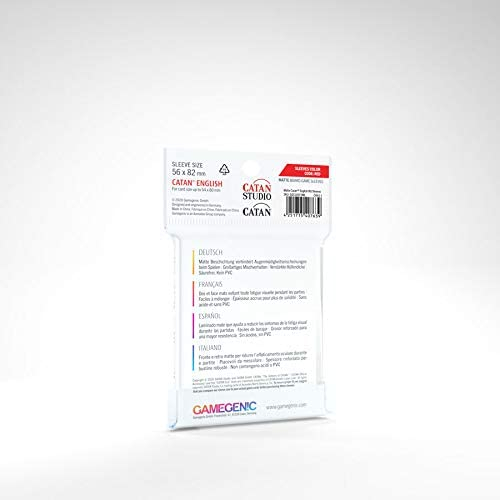 Gamegenic Catan English Sleeves - Matte Clear 54x80mm (50 buc) [2]