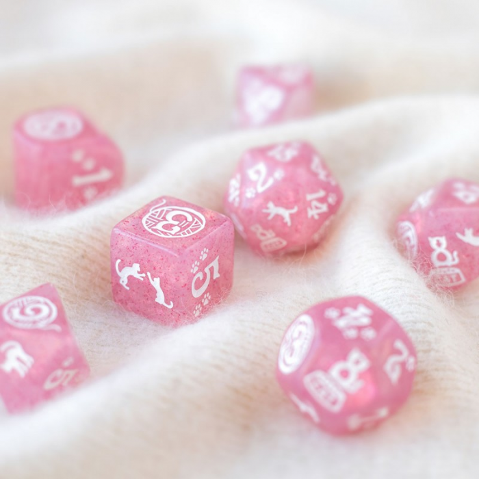 Q-Workshop - Cats Modern Dice Set - Daisy (7 dice) [3]