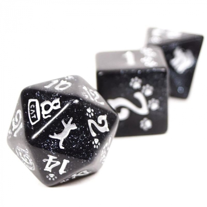 Q-Workshop - Cats Modern Dice Set - Waffle - (cutie usor deteriorata) [3]