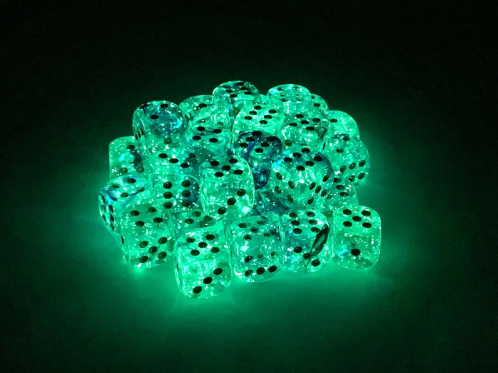 Chessex Nebula Dice Block 12mm Oceanic/gold Luminary D6 (36 dice) [3]