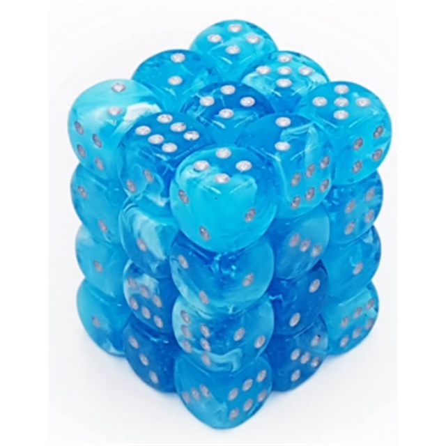 Chessex Signature Dice Block 12mm Luminary Sky/silver D6 (36 dice) [2]