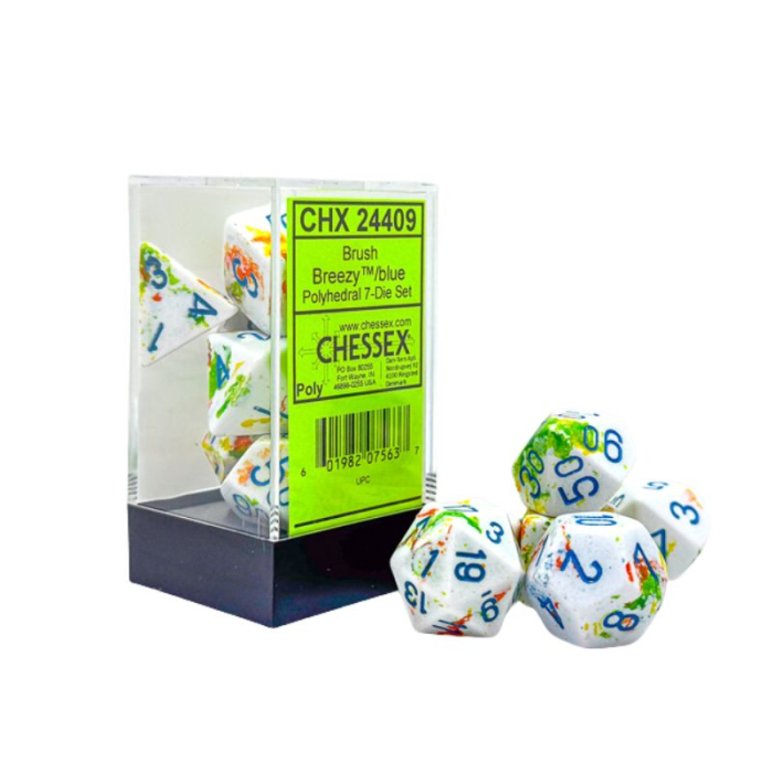 Chessex Brush Polyhedral Breezy/blue (7 dice) [3]