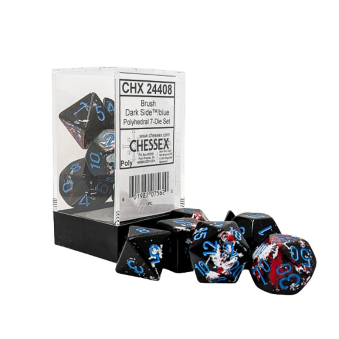 Chessex Brush Polyhedral Dark Side/blue (7 dice) [3]