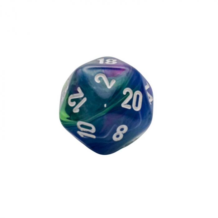 Chessex Festive Mega-hedral Dice Set Waterlily/white (7 dice) [2]