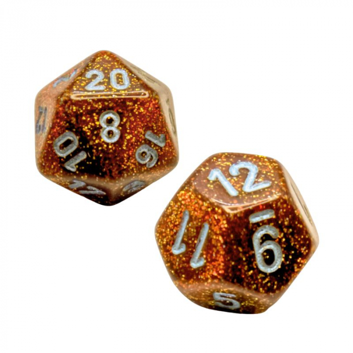 Chessex Glitter Mini-Polyhedral Dice Set Gold/silver (7 dice) [2]