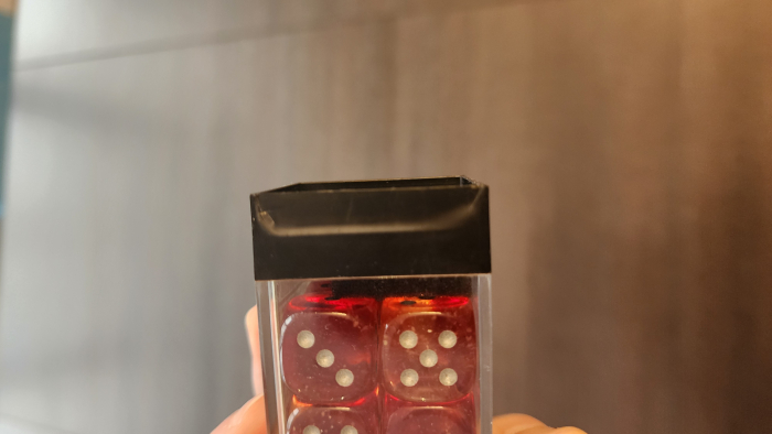 Chessex Nebula Dice Block 16mm Red/silver Luminary D6 (12 dice) [5]