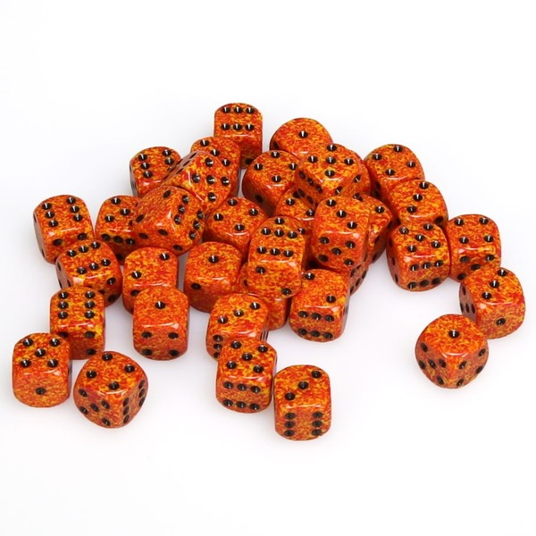 Chessex Speckled Dice Block with Pips 12mm Fire D6 (36 Dice) [2]