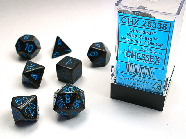 Chessex Speckled Polyhedral Dice Set Blue Stars (7 dice) [2]