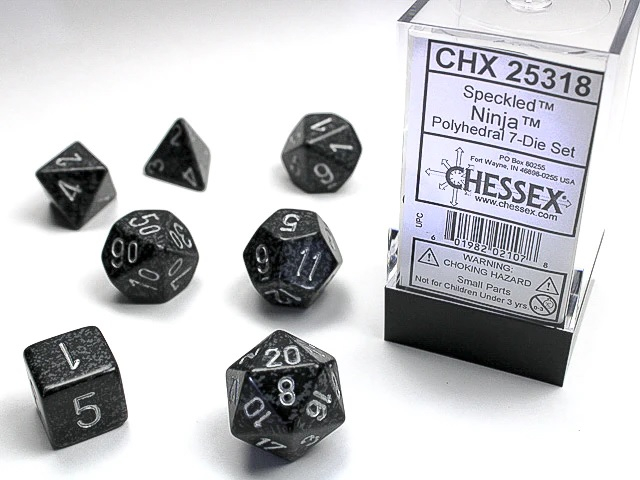 Chessex Speckled Polyhedral Dice Set Ninja (7 dice) [2]
