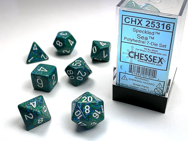 Chessex Speckled Polyhedral Dice Set Sea (7 dice) [3]
