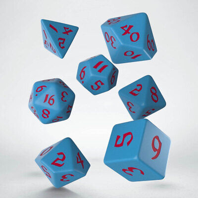 Classic Runic Blue & Red Dice Set (7 Dice) - Q-Workshop [2]